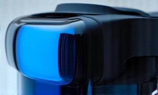 User wearing a sleek augmented reality headset