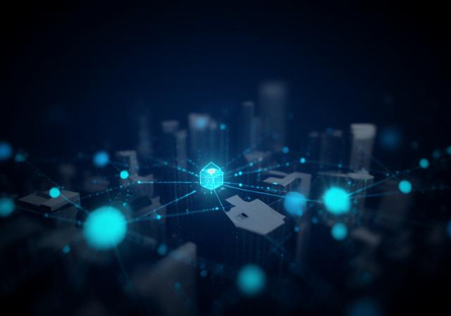 Futuristic digital visualization representing emerging technology data flows